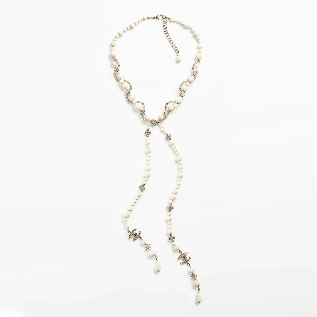 18K  Chanel Pearl Chain Necklace