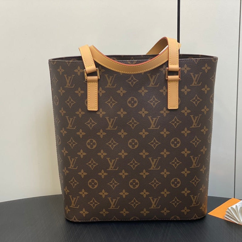 LOUIS VUITTON LUCO SHOULDER TOTE BAG 30 MONOGRAM LEATHER BROWN
