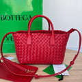 BOTTEGA VENETA MINI CABAT 20 IN RED LAMBSKIN