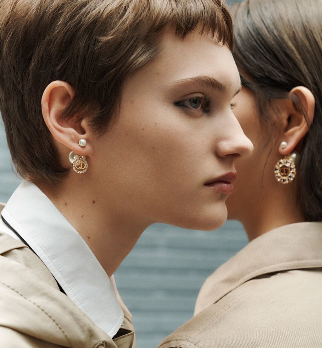 18K Dior Tribales Pearl Earrings