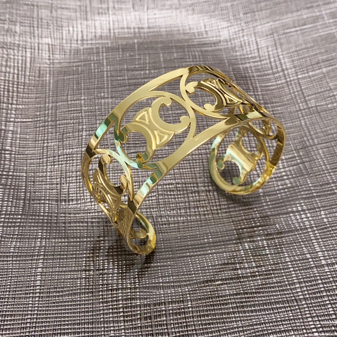 18K Celine Open Cuff Bracelet