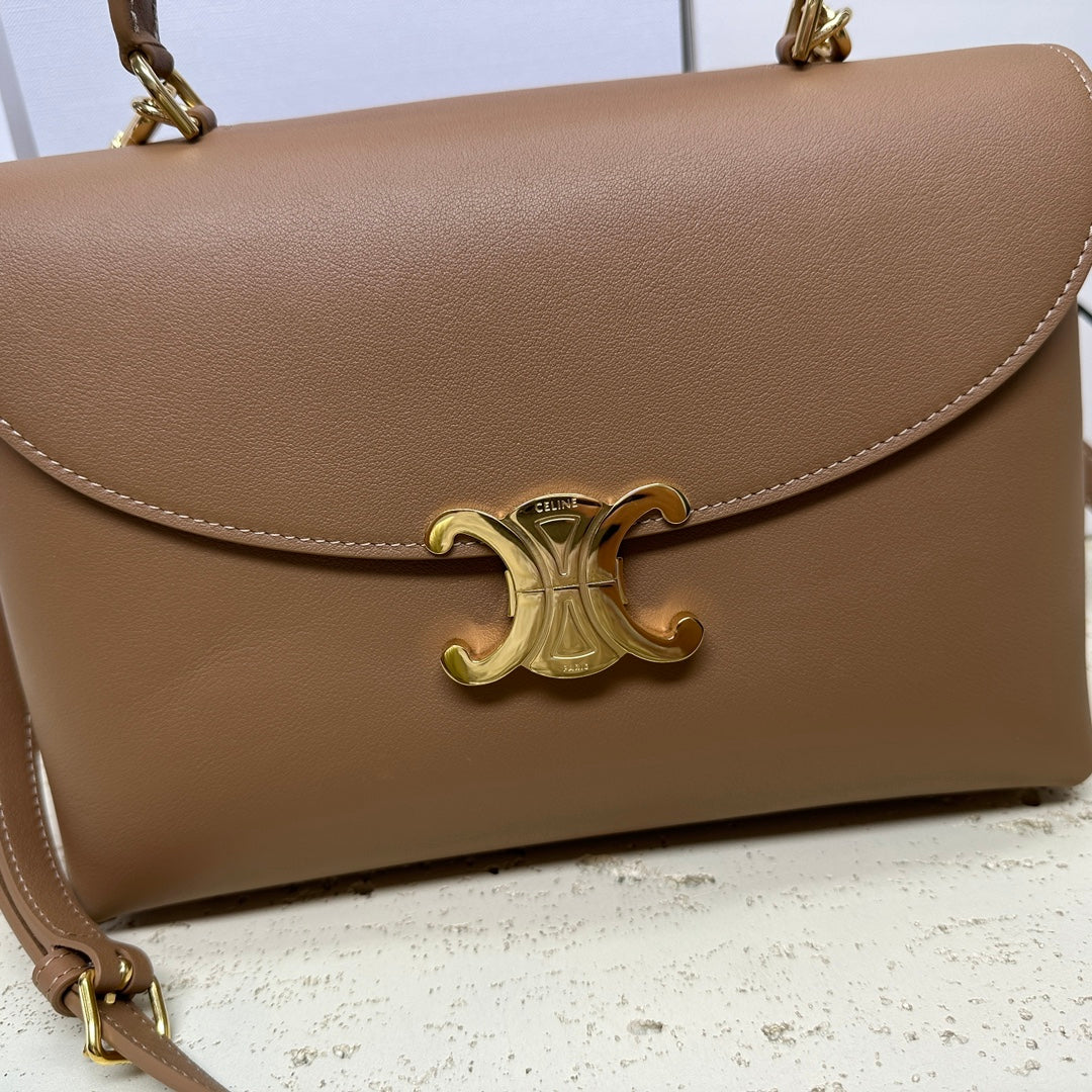 CELINE NINO TEEN MEDIUM 25 BAG IN CHOCOLATE BROWN SOLF CALFSKIN