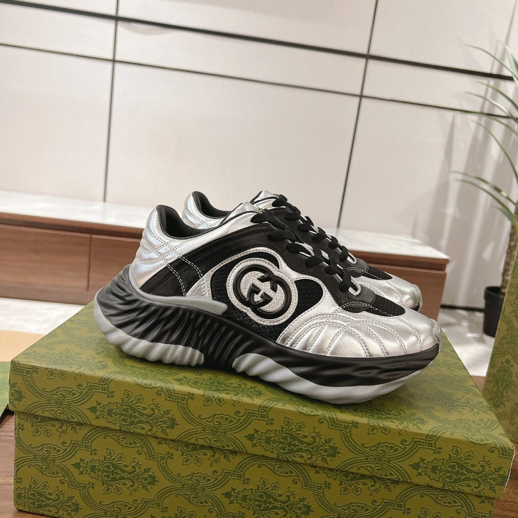GUCCI RIPPLE SNEAKER BLACK Silver