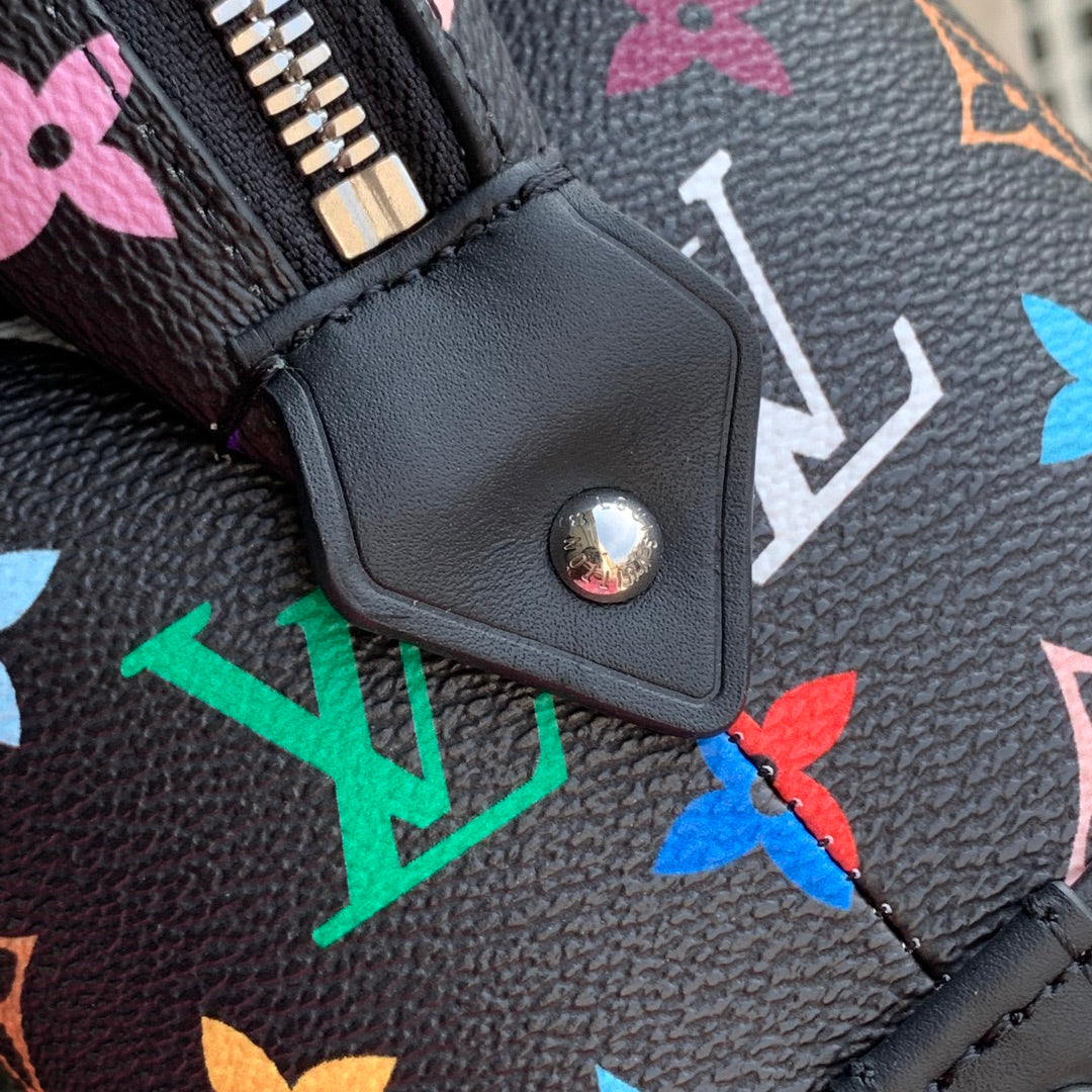 LOUIS VUITTON COSMETIC POUCH GM 27 IN COLORFUL MONOGRAM CANVAS