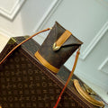 LOUIS VUITTON ENVELOPE POUCH 18 IN BROWN MONOGRAM COATED CANVAS AND CALFSKIN