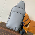 LOUIS VUITTON AVENUE SLINGBAG 31 IN GREY TAIGA LEATHER