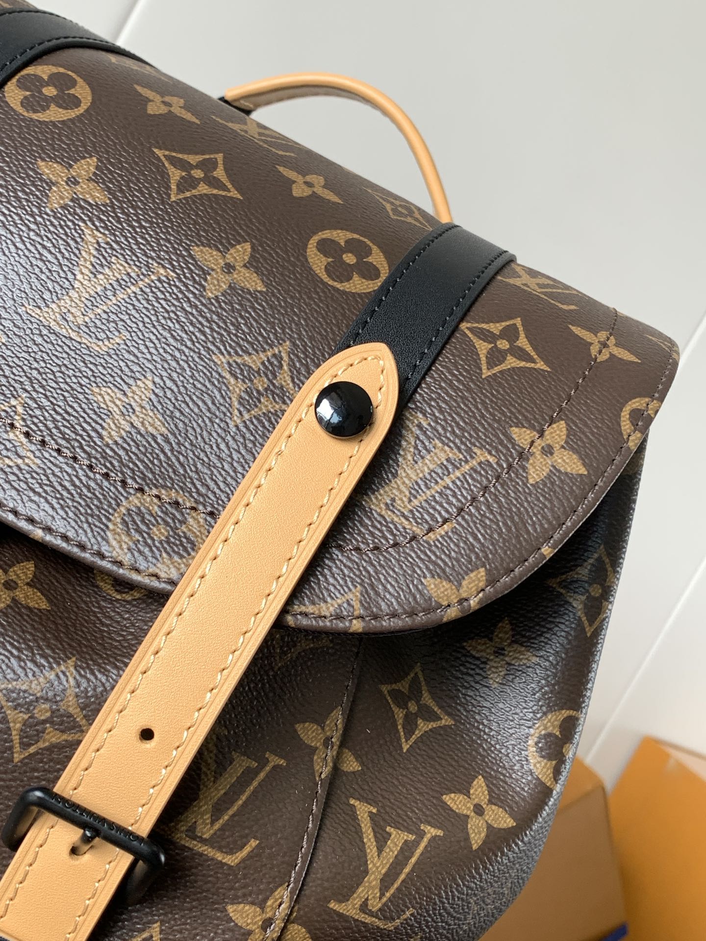 LOUIS VUITTON LV 25S CHRISTOPHER BACKPACK 44 IN BROWN AND BLACK CANVAS MONOGRAM