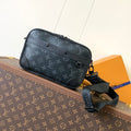 LOUIS VUITTON NANO ALPHA BAG 24 IN BLACK MONOGRAM ECLIPSE CANVAS AND COWHIDE
